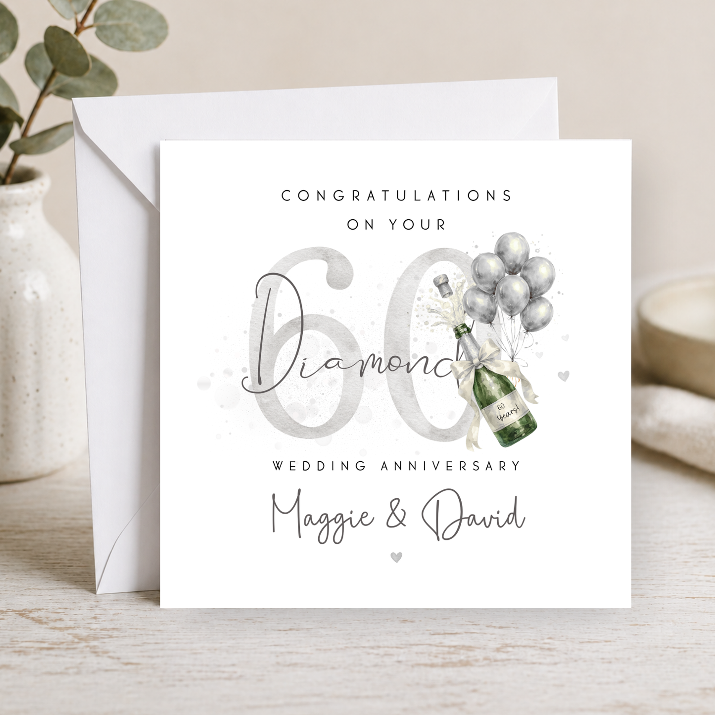 Diamond Wedding Anniversary Card