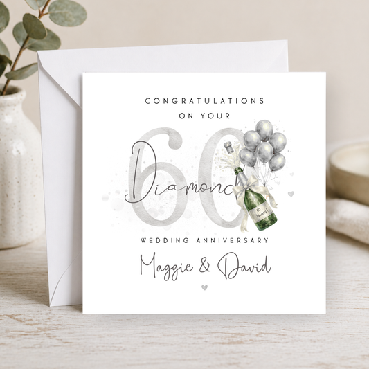 Diamond Wedding Anniversary Card