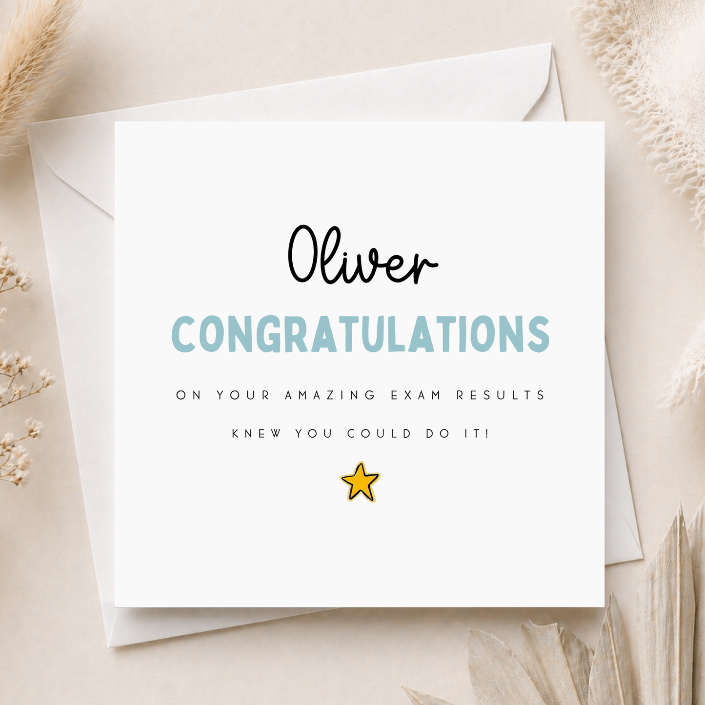 Congratulations On Your Exam Results Card