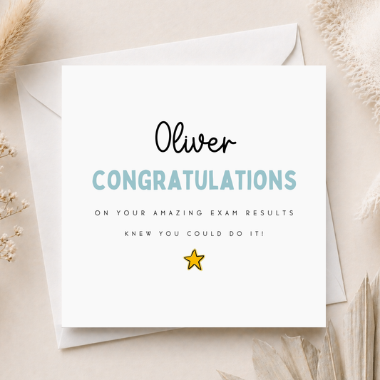 Congratulations On Your Exam Results Card