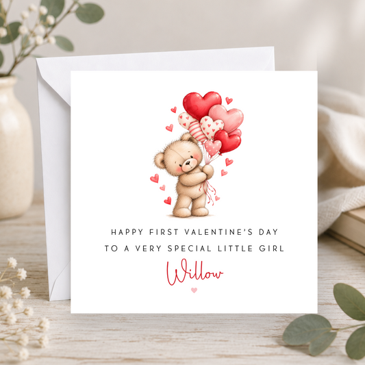 Teddy Bear 1st Valentine's Day Card