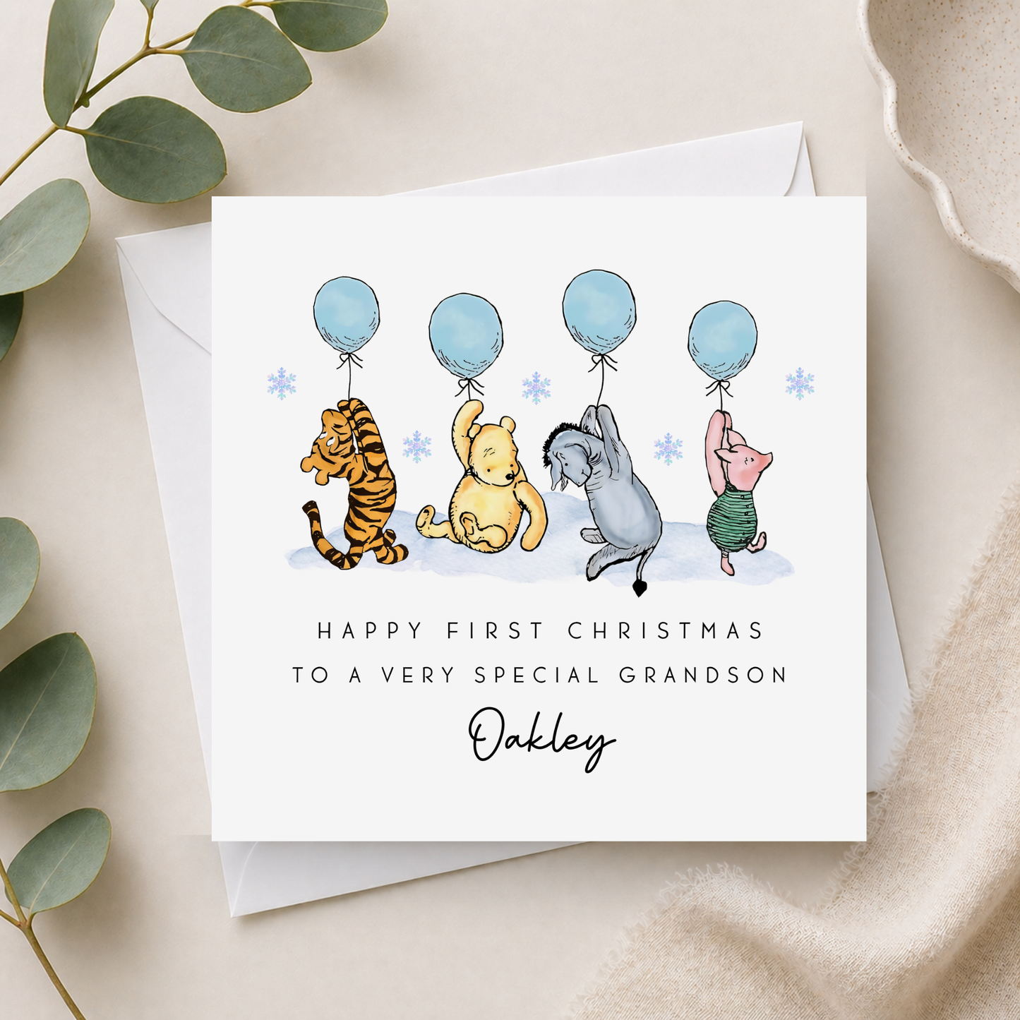 Winnie The Pooh First Christmas Card