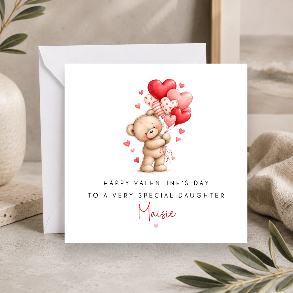 Teddy Bear Valentine's Day Card