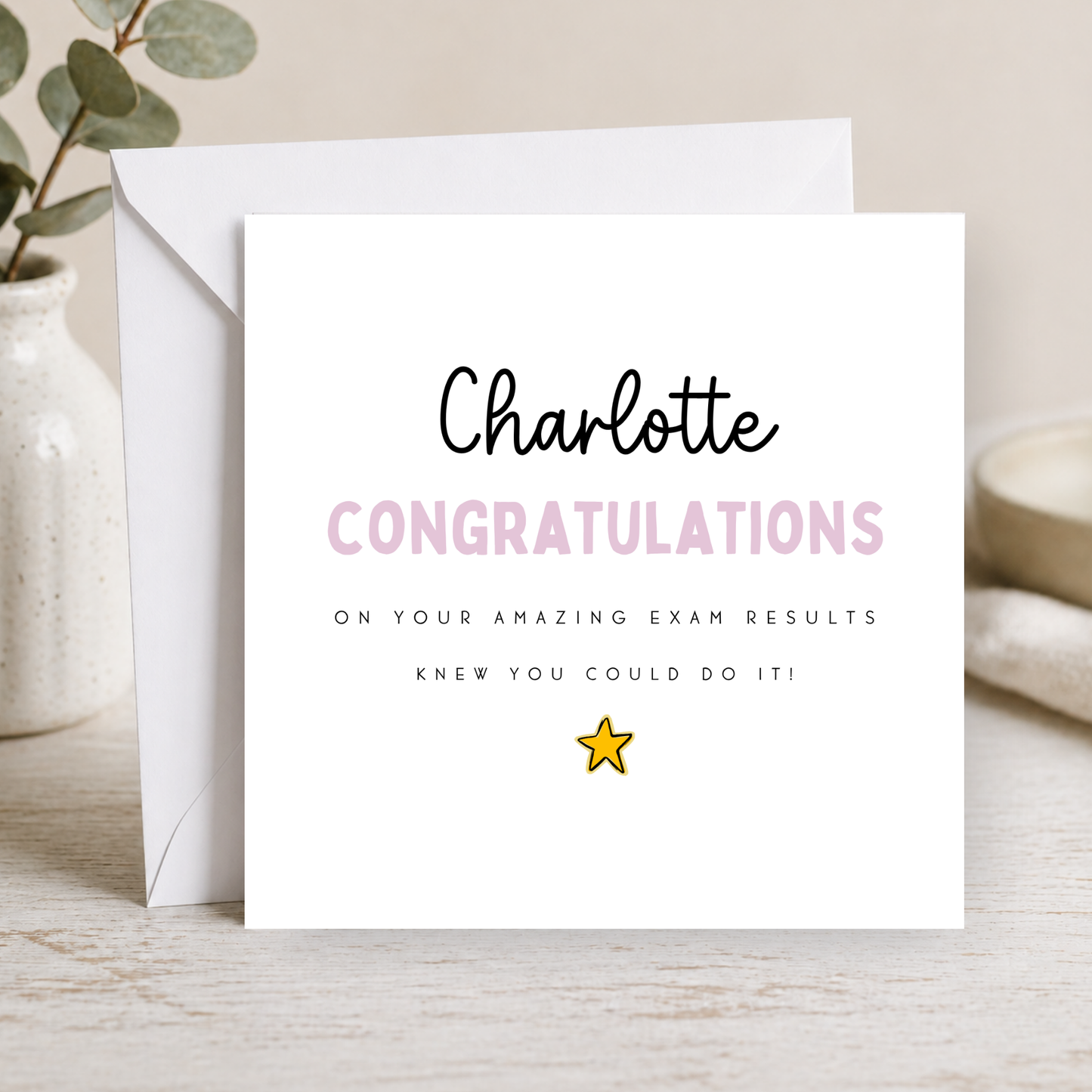 Congratulations On Your Exam Results Card