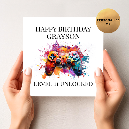 Gaming Birthday Card
