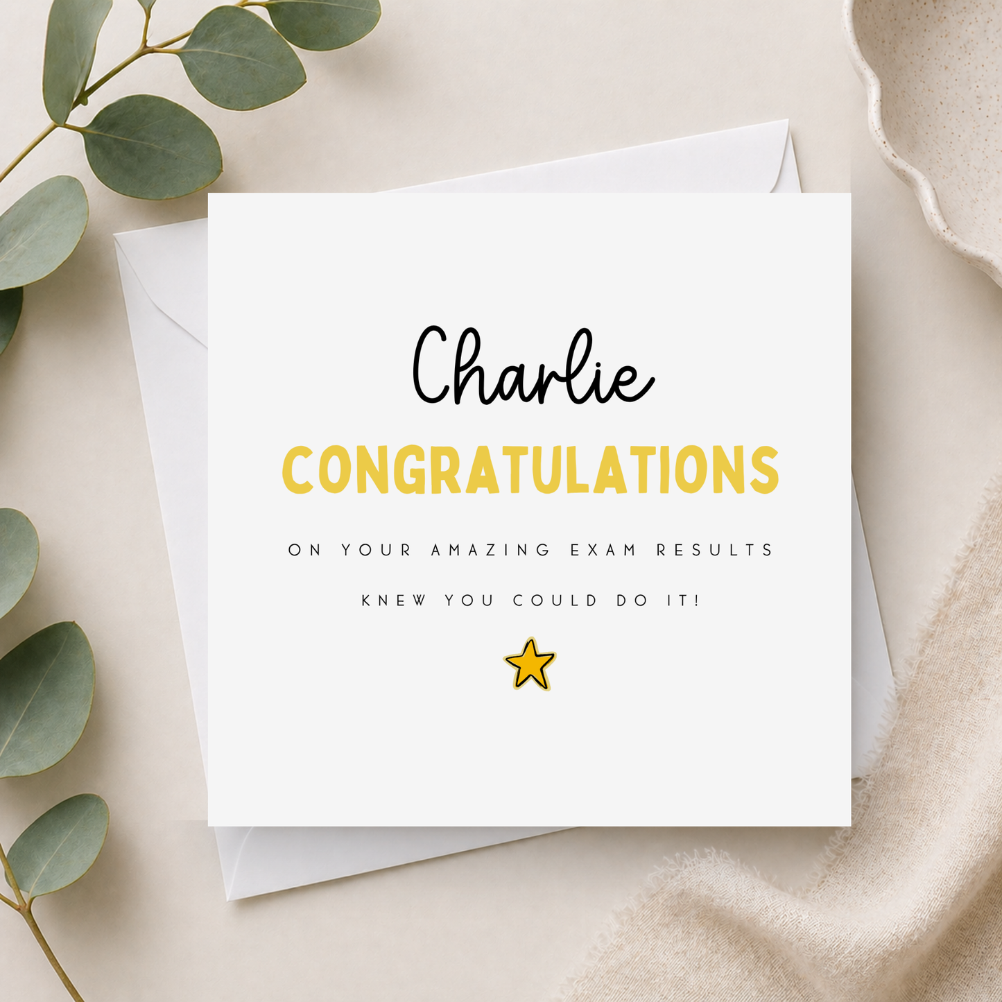 Congratulations On Your Exam Results Card
