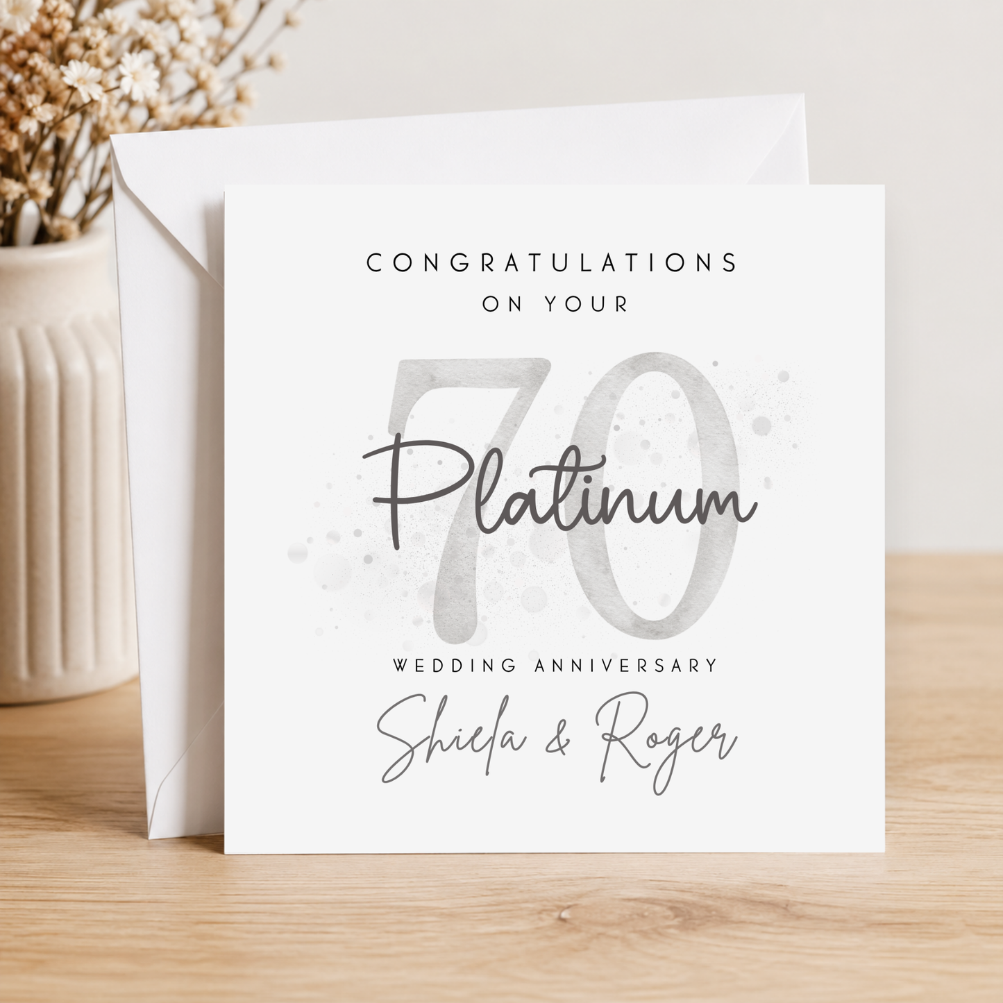 Platinum Wedding Anniversary Card