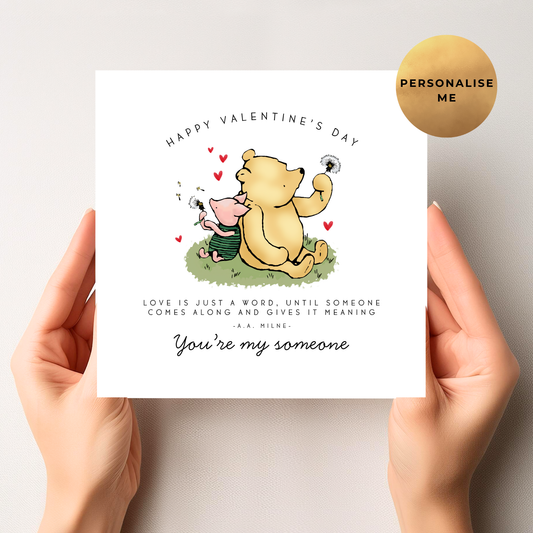 Winnie The Pooh Valentines Day Card