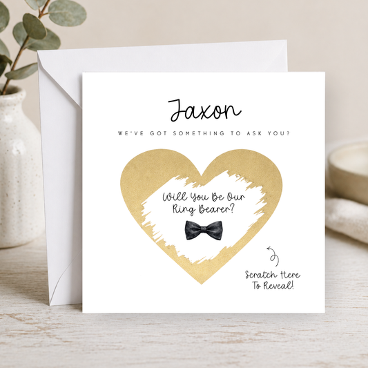 Will You Be Our Ring Bearer Scratch Card