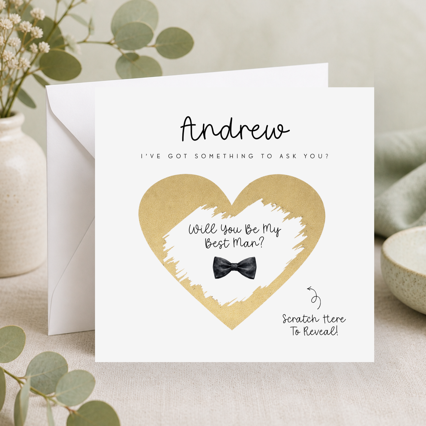 Will You Be My Best Man Scratch Card