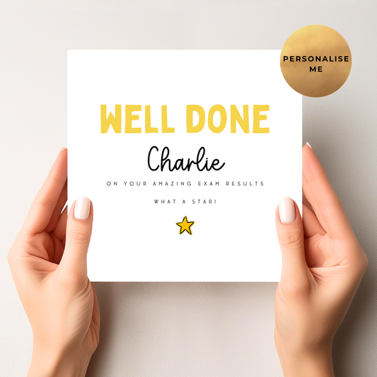 Congratulations On Your Exam Results Card