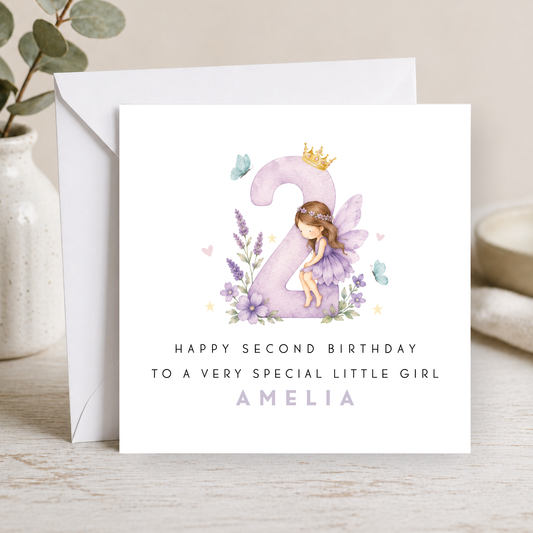 Fairy Second Birthday Card