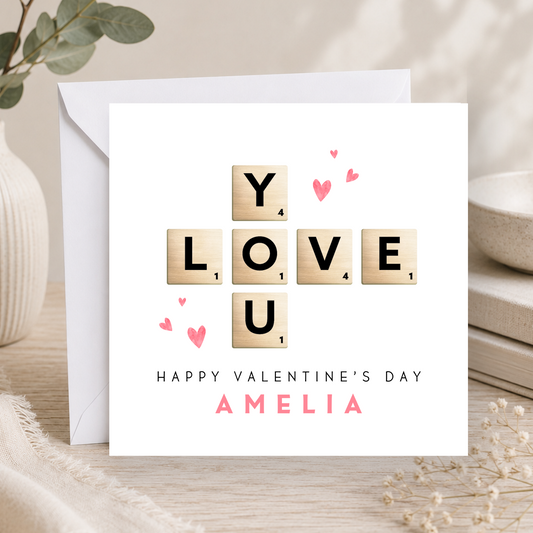 Scrabble Valentine's Day Card For Her