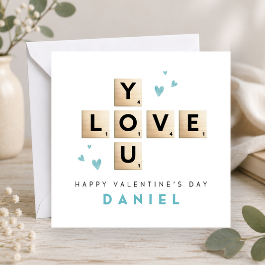 Scrabble Valentine's Day Card For Him
