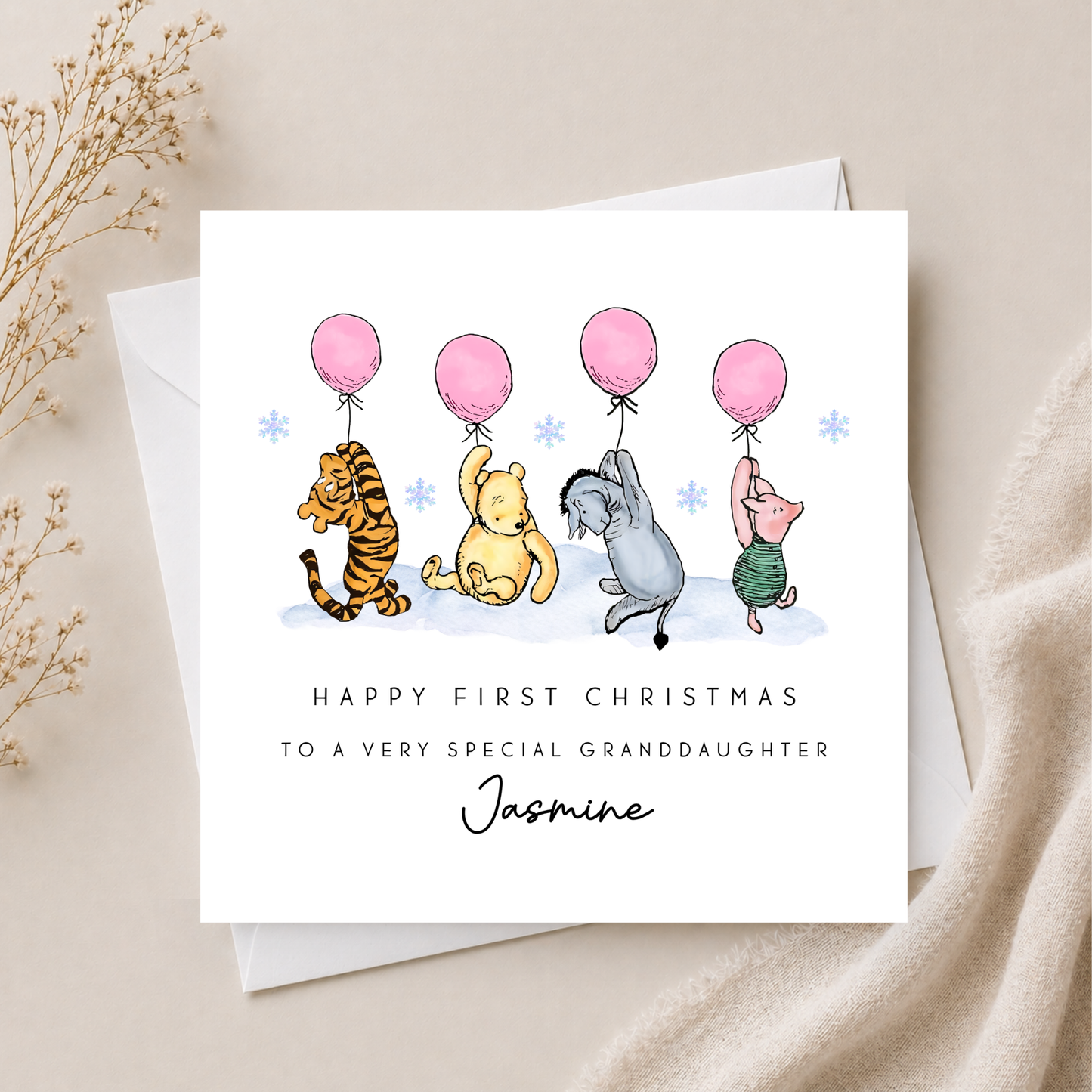 Winnie The Pooh First Christmas Card