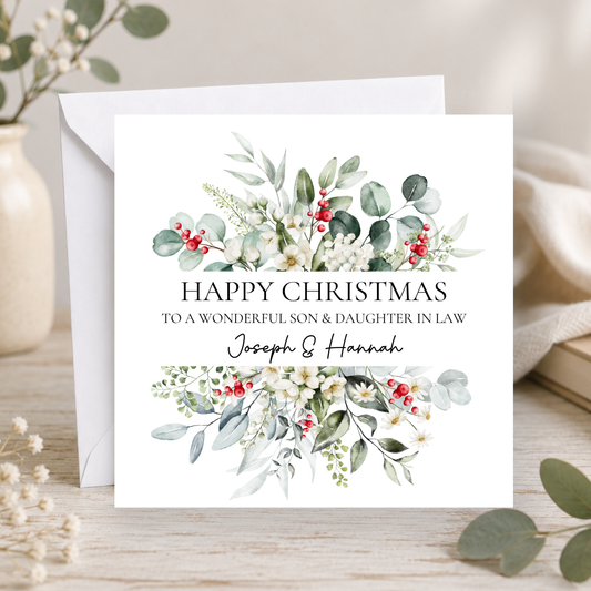 Christmas Card For Son & Daughter In Law