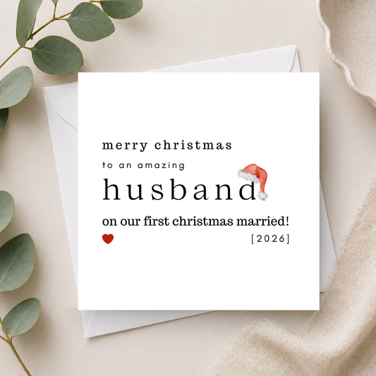 First Christmas Card for Husband
