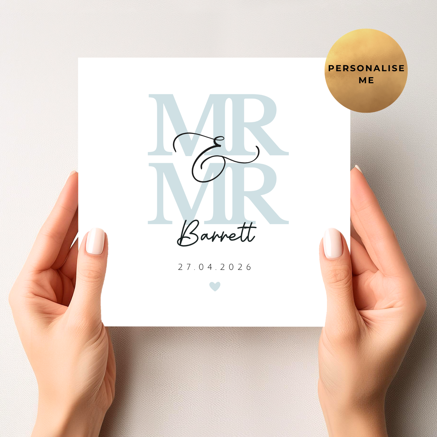 Mr & Mr Gay Wedding Card