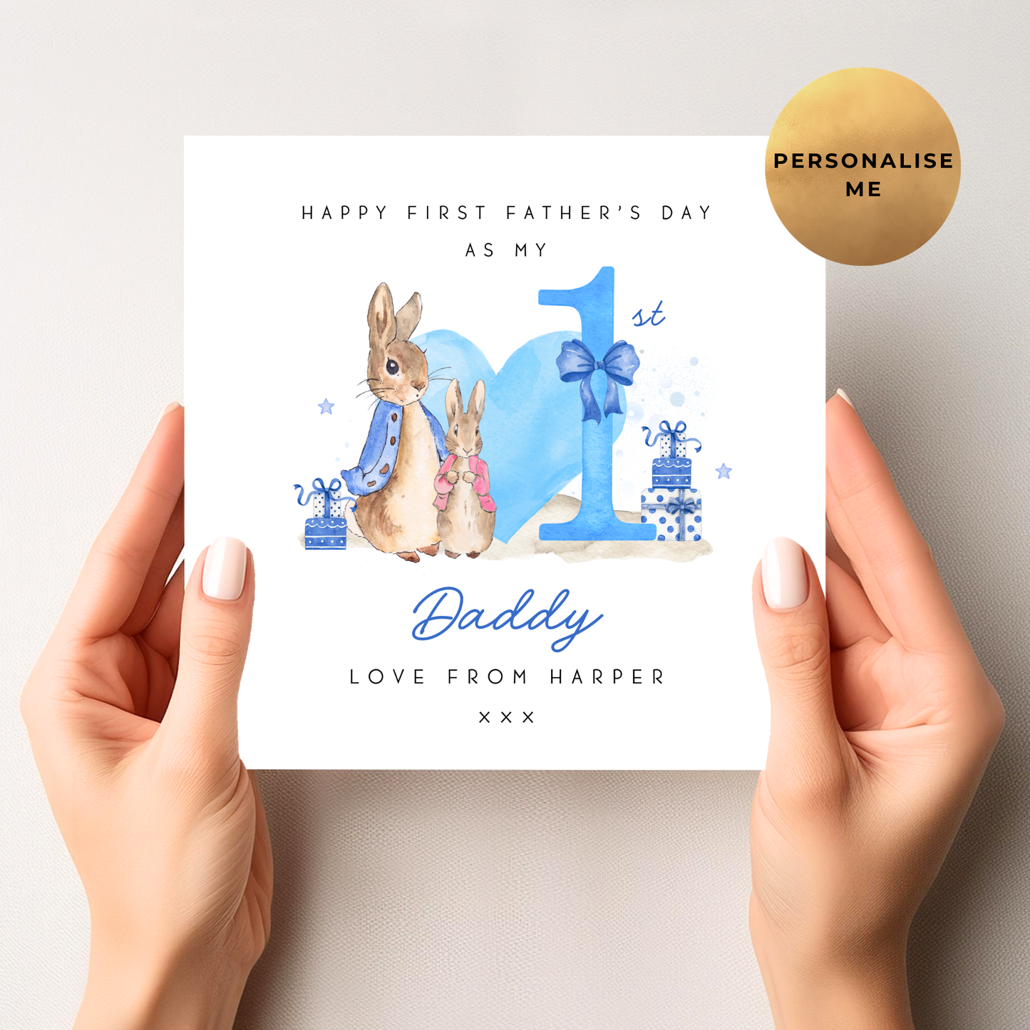Peter Rabbit First Father's Day Card