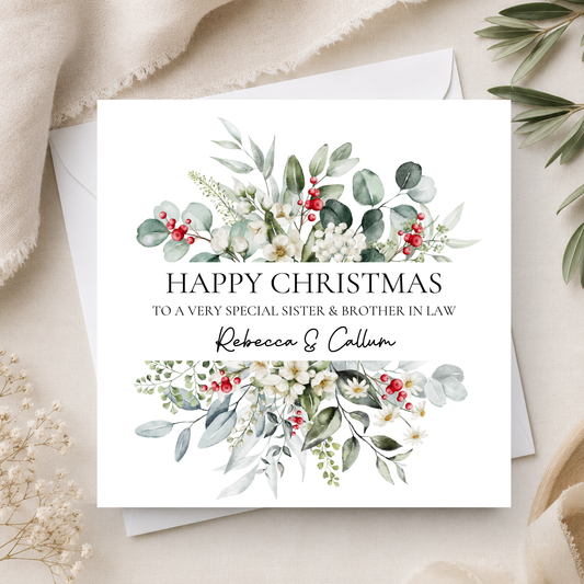 Christmas Card For Sister & Brother In Law