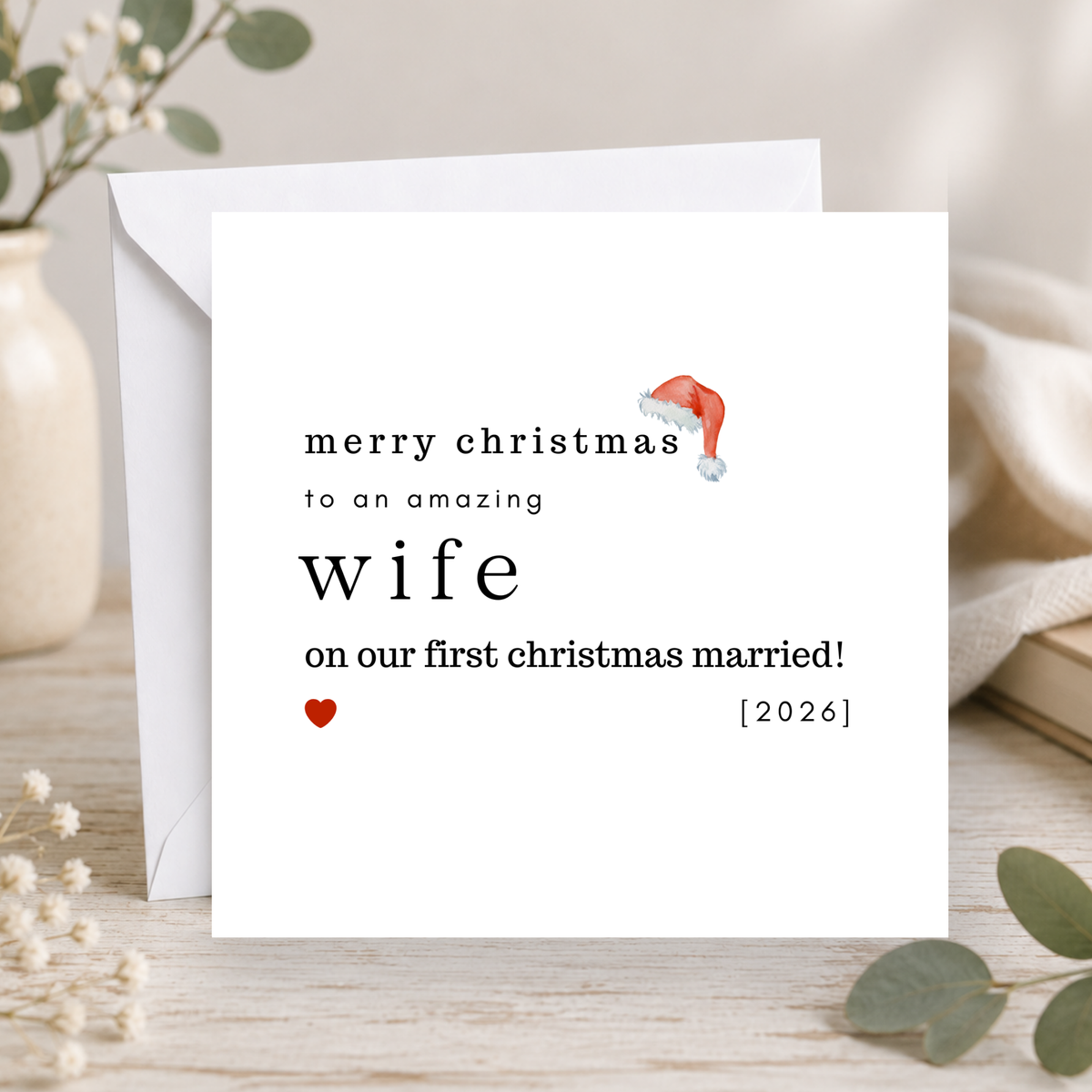 First Christmas Card As My Wife