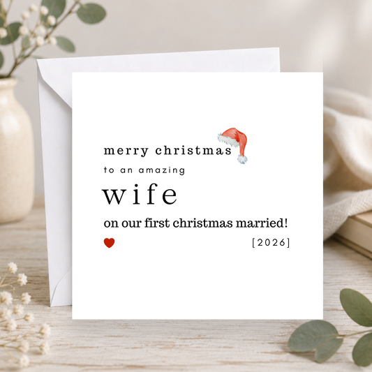First Christmas Card As My Wife