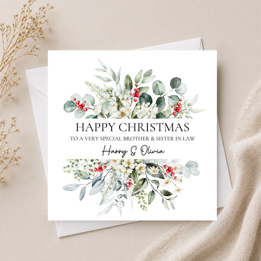 Christmas Card For Brother & Sister In Law