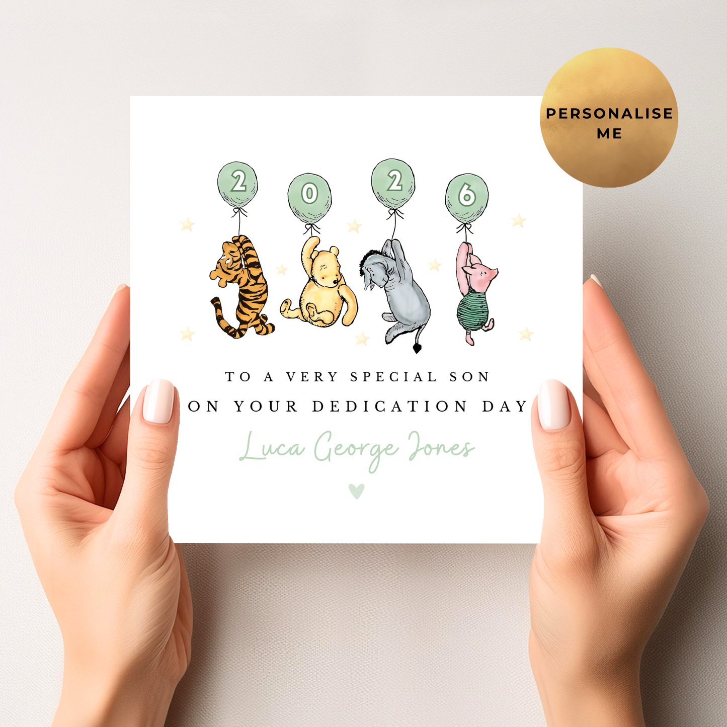 Winnie The Pooh Unisex Religious Occasion Card