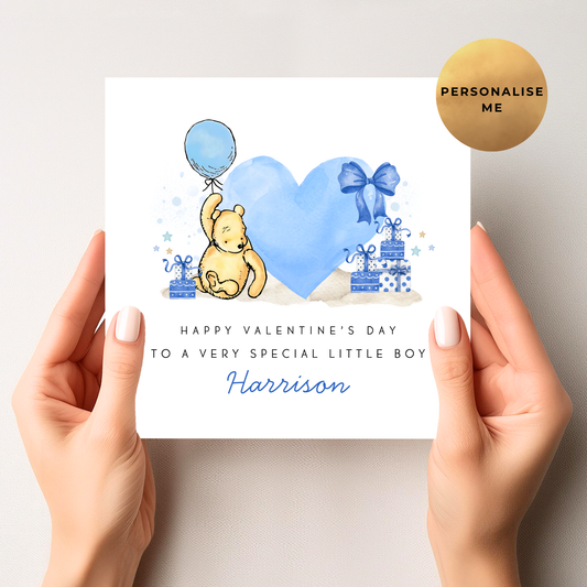 Winnie The Pooh Valentine's Day Card For Little Boy