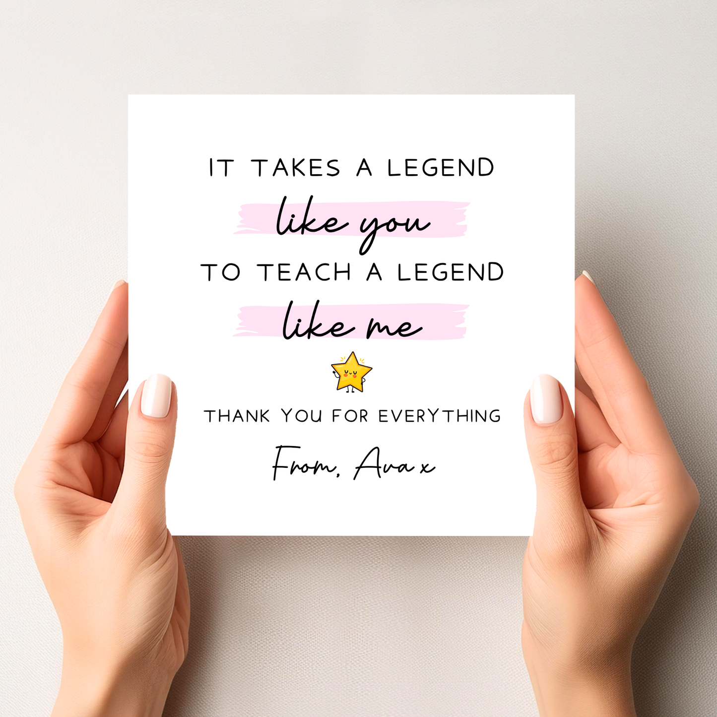 Teacher Thank You Card
