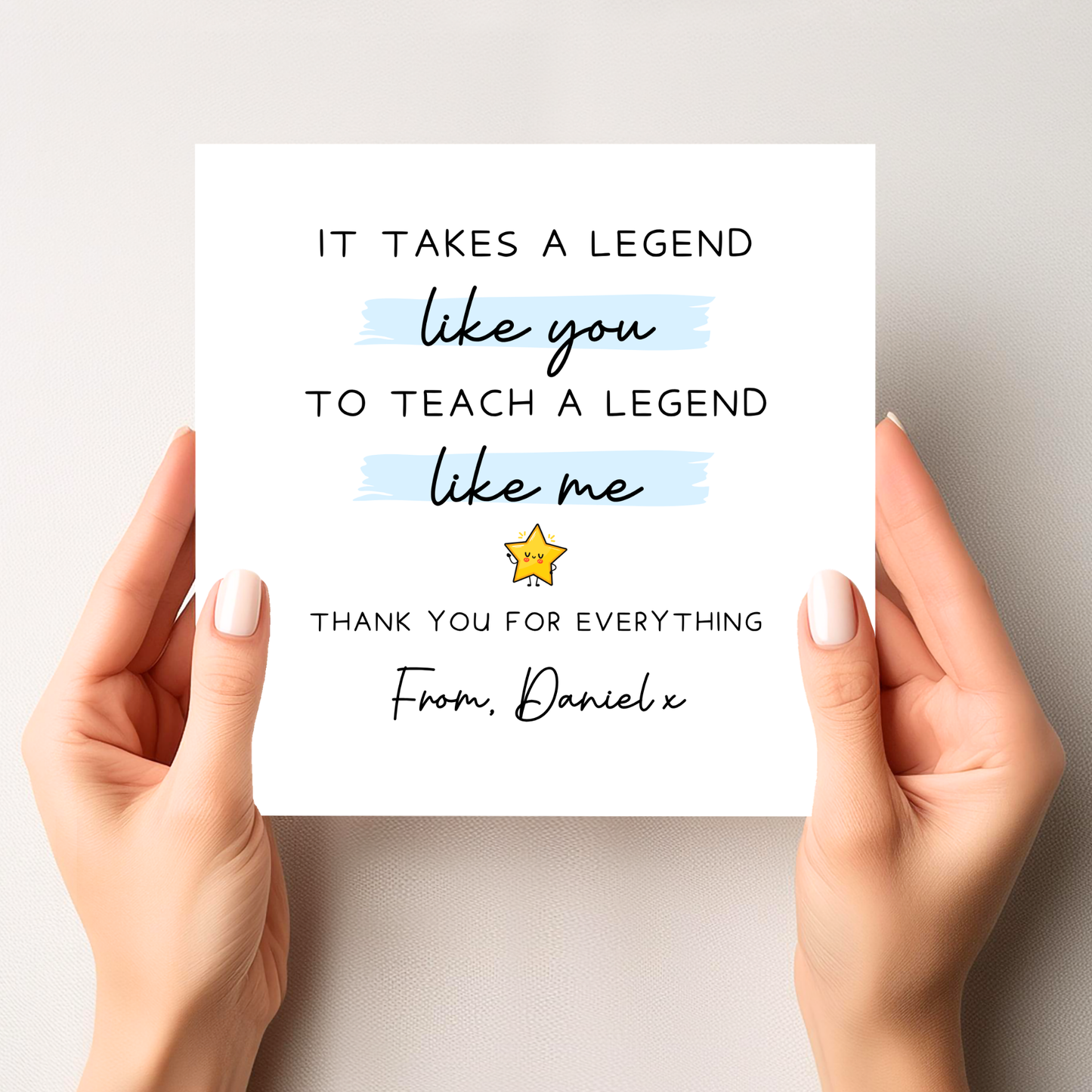 Teacher Thank You Card