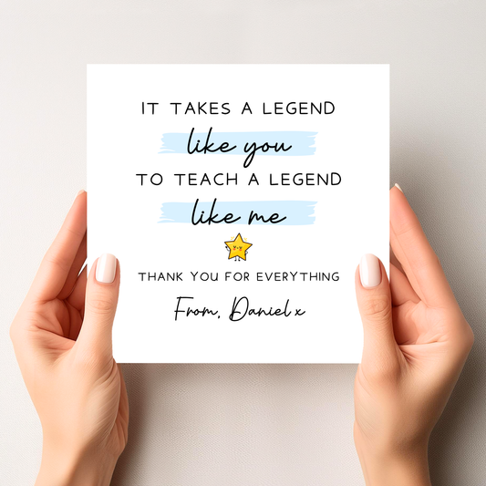 Teacher Thank You Card