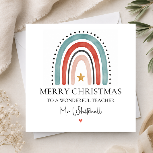 Christmas Card For Teacher