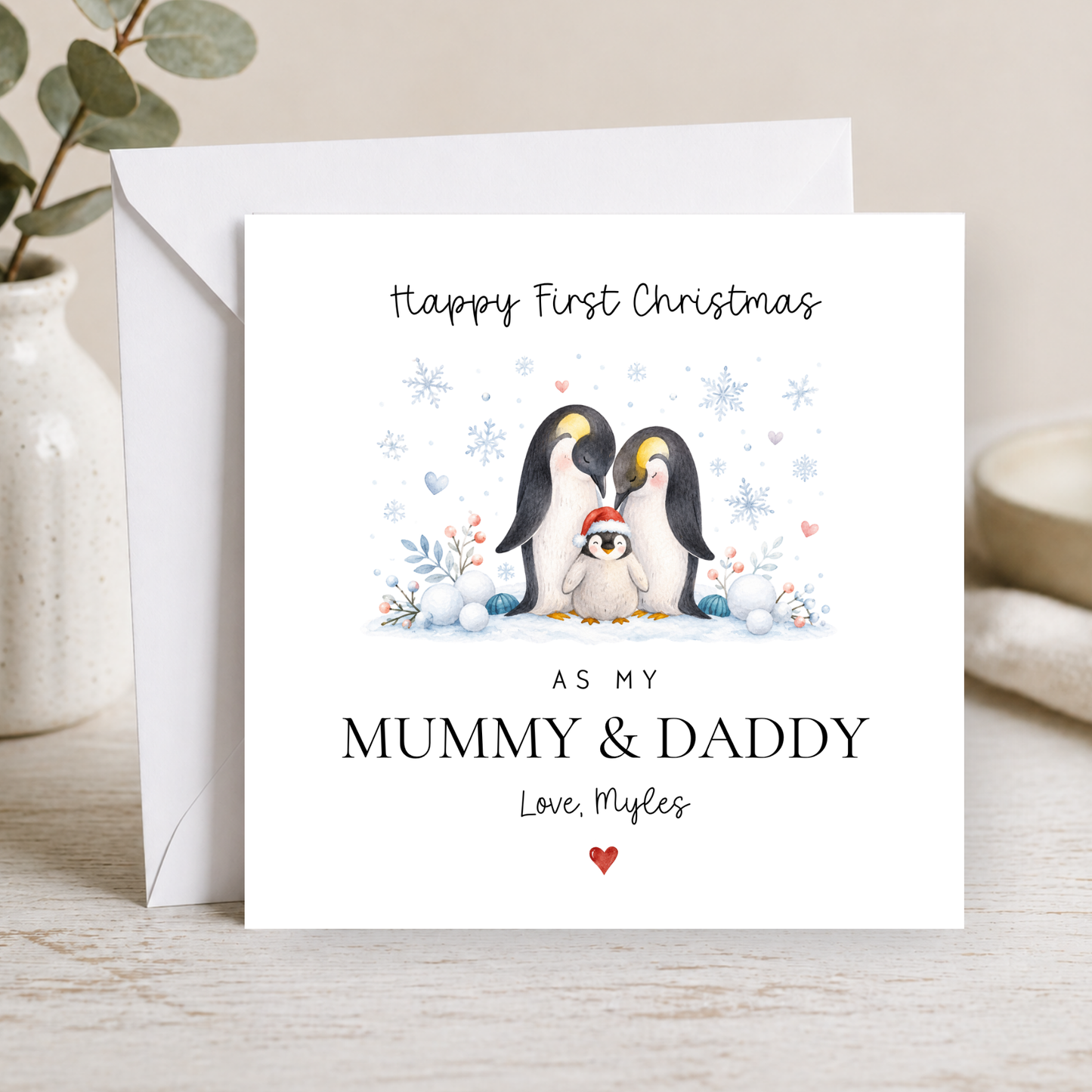 Christmas Card For Mummy & Daddy