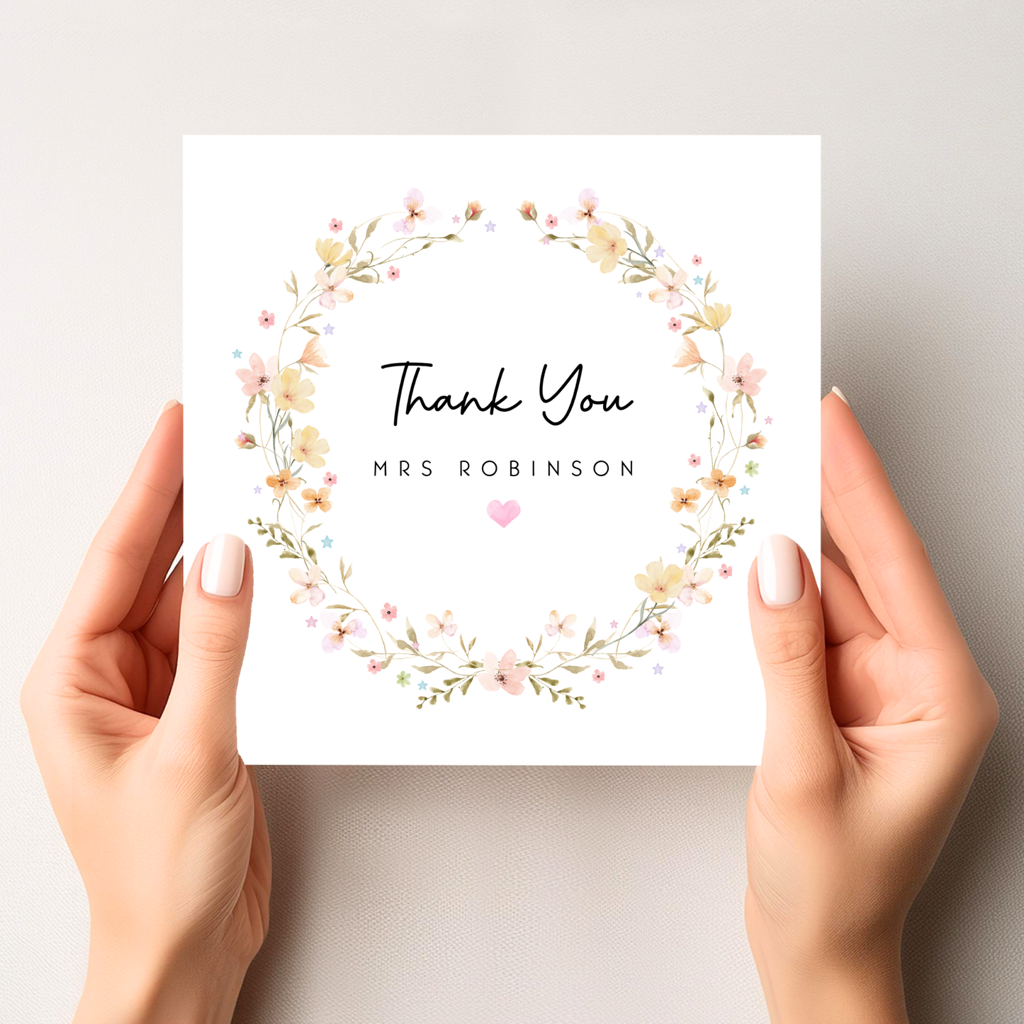 Floral Thank You Card