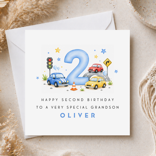 Car Second Birthday Card