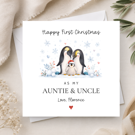 Christmas Card For Auntie & Uncle