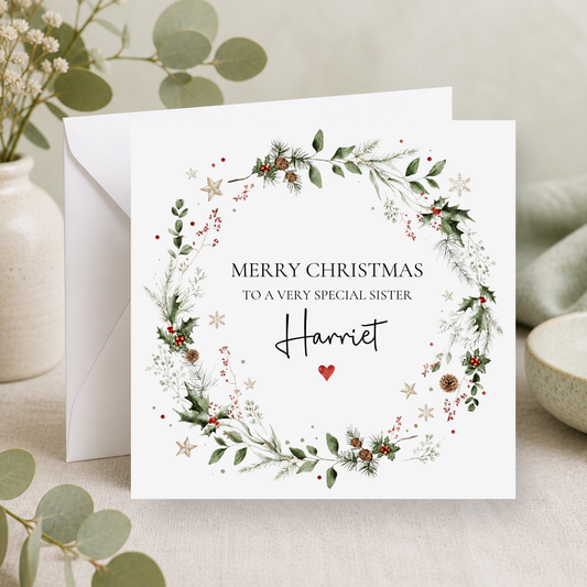 Christmas Card For Sister
