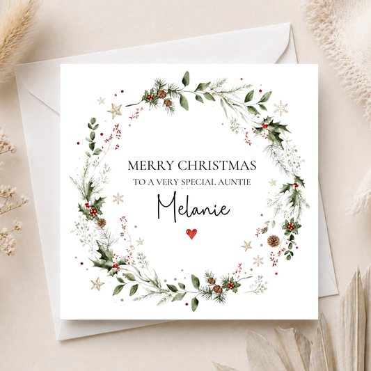 Christmas Card For Auntie
