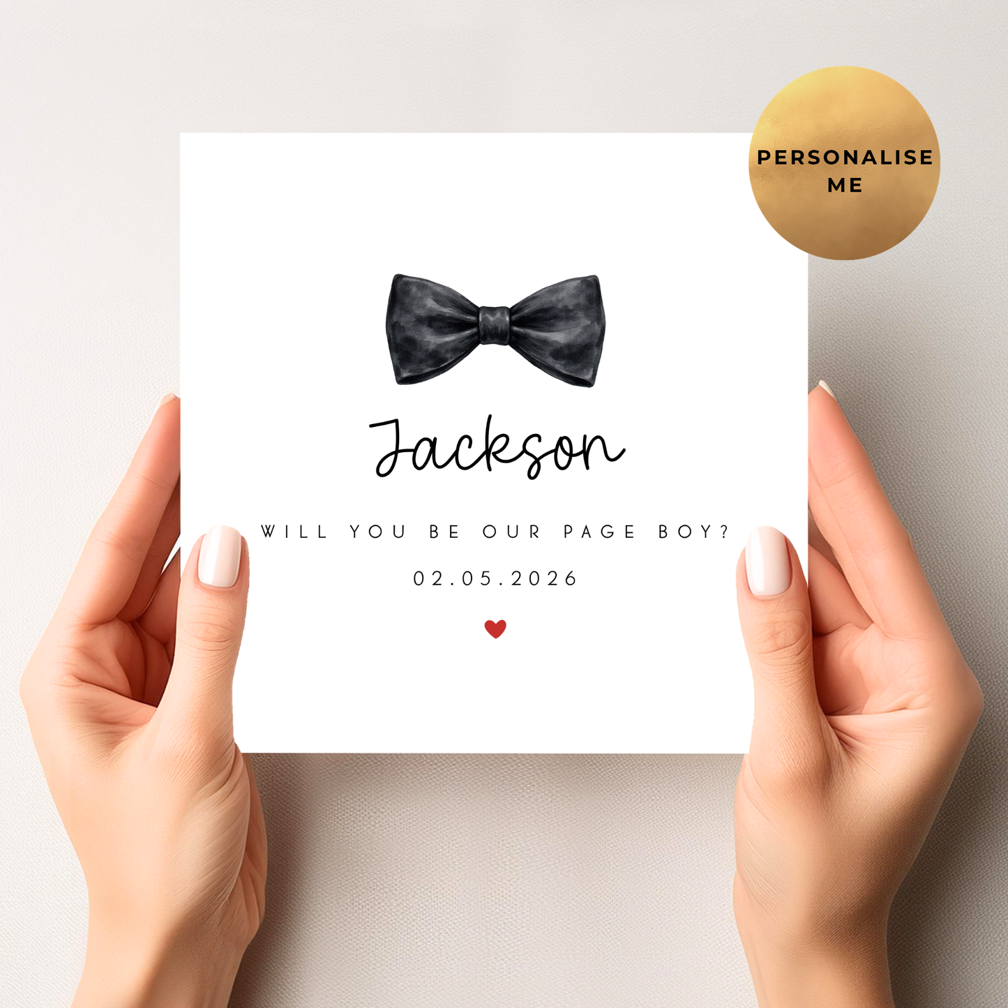Will You Be Our Pageboy Card