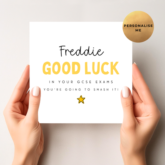 Good Luck On Your GCSE Exams Card