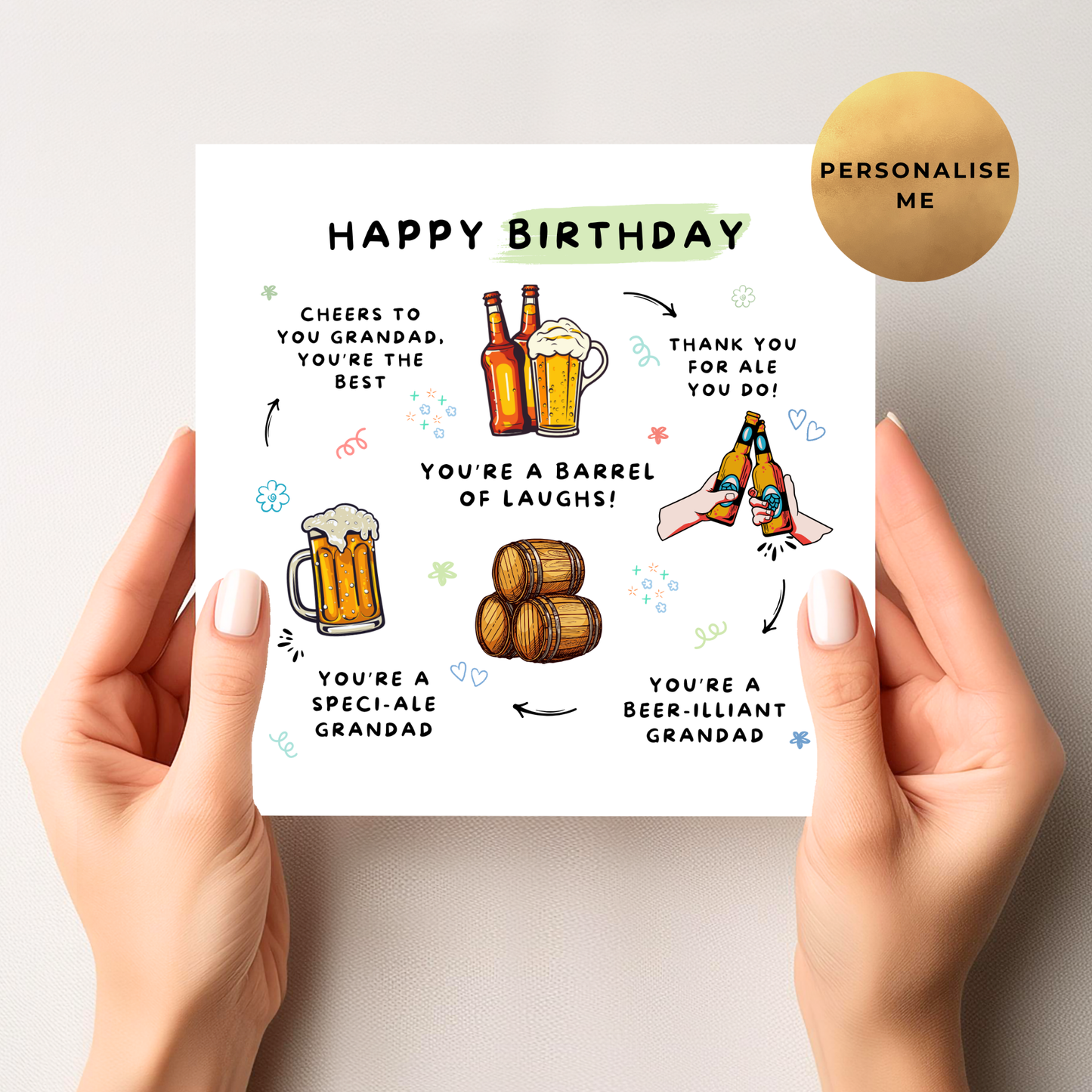 Beer-illiant Birthday Card