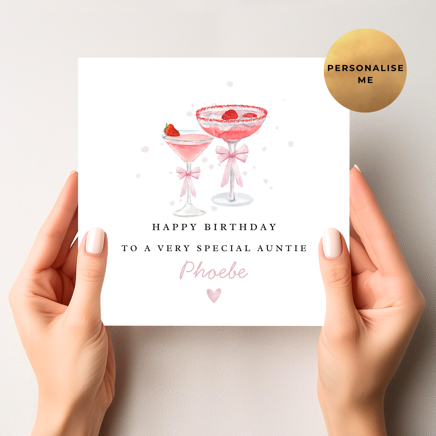 Cocktail Birthday Card For Friend