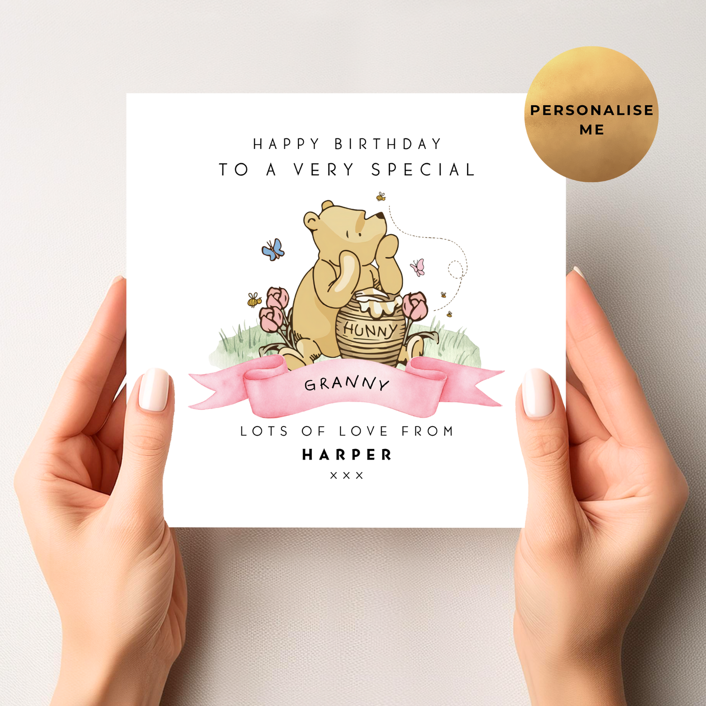 Winnie The Pooh Birthday Card For Her