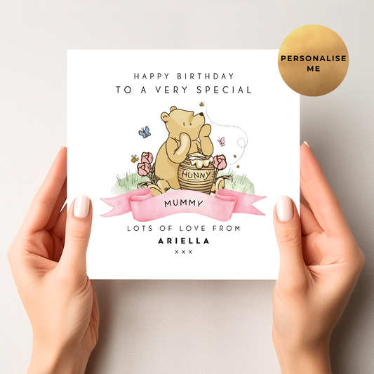 Winnie The Pooh Birthday Card For Her