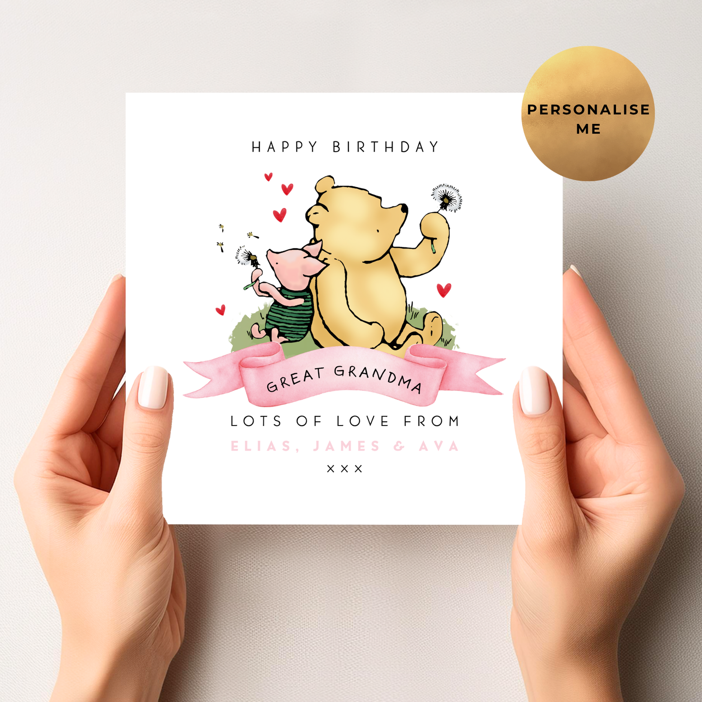 Winnie The Pooh Birthday Card For Her