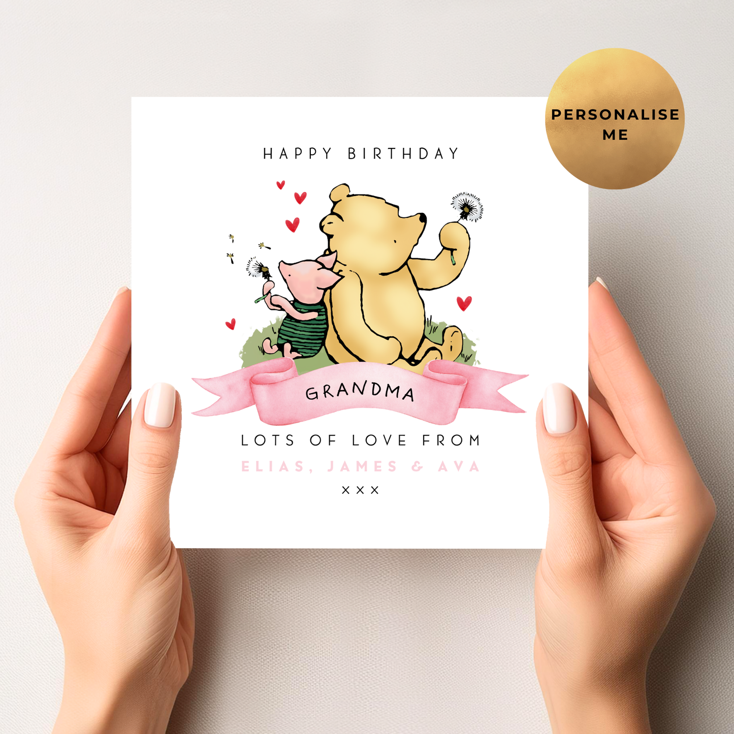 Winnie The Pooh Birthday Card For Her