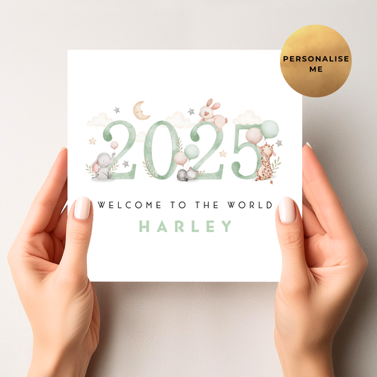 Simple Gender Neutral New Baby Card