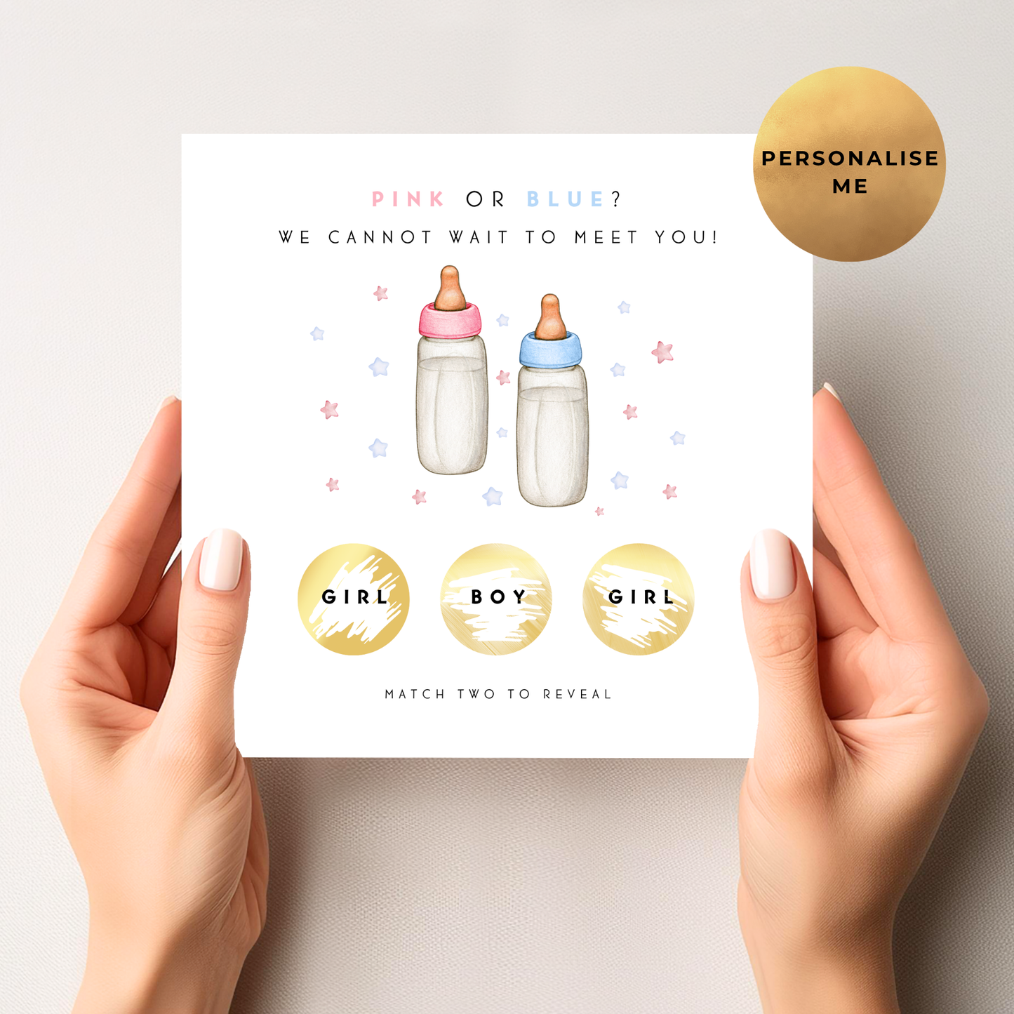 Gender Reveal Scratch Card