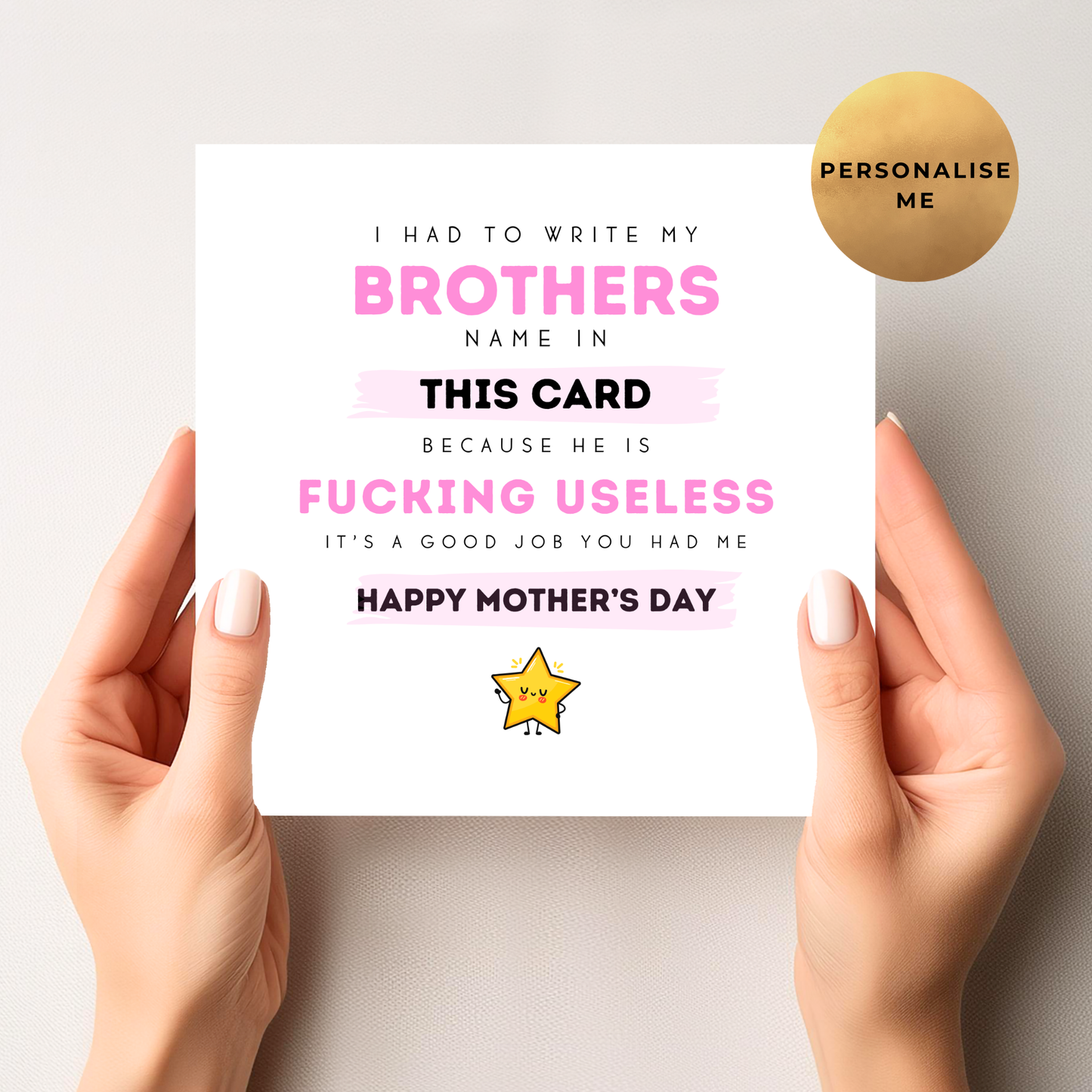 My Brother Didn't Write This Mother's Day Card